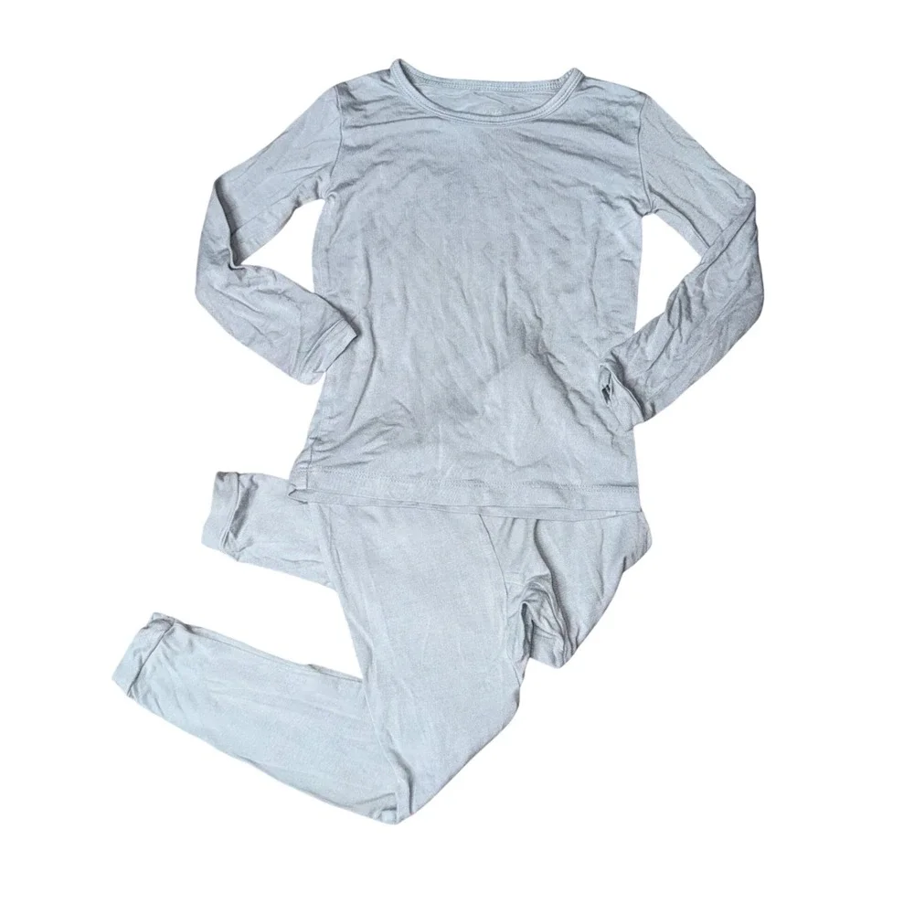 Kyte Baby Pajama Set Kids 2T Light Blue Excellent Bamboo Rayon Long Sleeve Snug